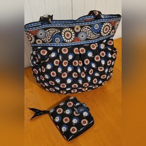 VB Morgan Bag w/ matching Bifold Wallet - Night Owl Pattern Retired
